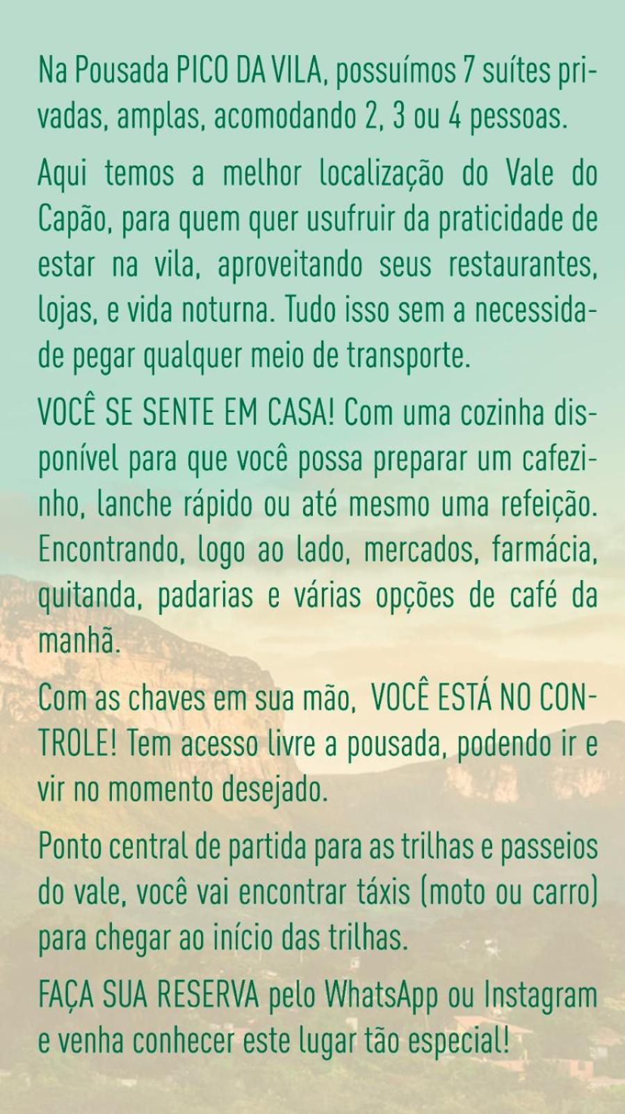 Pousada Pico Da Vila Vale do Capao Zewnętrze zdjęcie